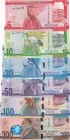 Gambia, 5-10-20-50-100-200 Dalasis, 2015, UNC, (Total 6 banknotes)
Estimate: USD 25-50