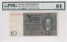 Germany, 10 Reichsmark, 1929, UNC, p180a
PMG 64
Estimate: USD 35-70
