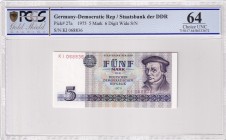 Germany - Democratic Republic, 5 Mark, 1975, UNC, p27a
PCGS 64
Estimate: USD 40-80
