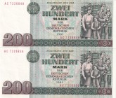 Germany - Democratic Republic, 200 Mark, 1985, AUNC(-), p32, (Total 2 banknotes)
Estimate: USD 15-30
