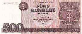 Germany - Democratic Republic, 500 Mark, 1985, UNC, p33
Estimate: USD 20-40