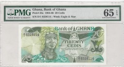 Ghana, 20 Cedis, 1984/1986, UNC, p24a
PMG 65 EPQ
Estimate: USD 25-50