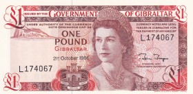 Gibraltar, 1 Pound, 1986, UNC, p20d
Queen Elizabeth II. Potrait
Estimate: USD 10-20