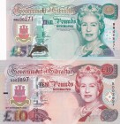 Gibraltar, 5-10 Pounds, 2000/2002, UNC, p29; p30
Queen Elizabeth II Portrait, Commemorative Banknote
Estimate: USD 35-70