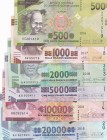 Guinea, 500-1.000-2.000-5.000-10.000-20.000 Francs, 2015/2018, UNC, (Total 6 banknotes)
Estimate: USD 20-40