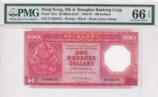 Hong Kong, 100 Dollars, 1985/1987, UNC, p194a
PMG 66 EPQ
Estimate: USD 60-120