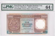 Hong Kong, 500 Dollars, 1989/1992, UNC, p195c
PMG 64 EPQ
Estimate: USD 300-600