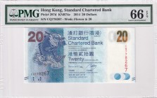 Hong Kong, 20 Dollars, 2014, UNC, p297d
PMG 66 EPQ
Estimate: USD 30-60