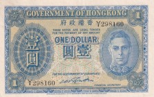 Hong Kong, 1 Dollar, 1940/1941, AUNC, p316
Estimate: USD 50-100