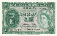 Hong Kong, 1 Dollar, 1959, UNC, p324Ab
Estimate: USD 50-100