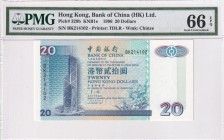 Hong Kong, 20 Dollars, 1996, UNC, p329b
PMG 66 EPQ
Estimate: USD 30-60