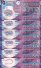 Hong Kong, 10 Dollars, 2014, UNC, p401d, (Total 6 consecutive banknotes)
Polymer plastics banknote
Estimate: USD 20-40