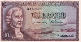Iceland, 10 Kronur, 1961, AUNC(-), p42
Estimate: USD 44109