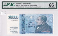 Iceland, 10.000 Kronur, 2013, UNC, p61
PMG 66 EPQ
Estimate: USD 175-350