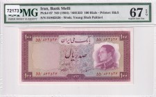 Iran, 100 Rials, 1954, UNC, p67
PMG 67 EPQ, High condition
Estimate: USD 125-250
