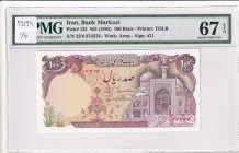 Iran, 100 Rials, 1982, UNC, p135
PMG 67 EPQ, High condition
Estimate: USD 30-60