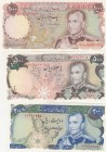 Iran, 200-500-1.000 Rials, 1974/1979, UNC(-), p103; p104; p105, (Total 3 banknotes)
Estimate: USD 30-60