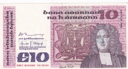 Ireland, 10 Pounds, 1981, AUNC, p72a
There is a print mark on the obverse.
Estimate: USD 40-80