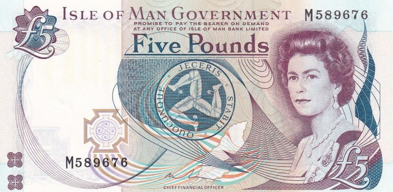 Isle of Man, 5 Pounds, 2015, UNC, p48a
Queen Elizabeth II. Potrait
Estimate: U...