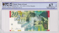 Israel, 20 New Sheqalim, 2003, UNC, p59b
PCGS 67 OPQ, High Condition
Estimate: USD 25-50