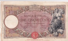 Italy, 500 Lire, 1935, FINE, p51c
There are stains and tears.
Estimate: USD 75-150