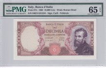 Italy, 10.000 Lire, 1966, UNC, p97c
PMG 65 EPQ
Estimate: USD 200-400