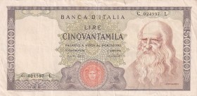 Italy, 50.000 Lire, 1970, VF(+), p99b
There are stains, openings and tears
Estimate: USD 75-150