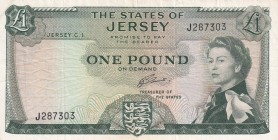 Jersey, 1 Pound, 1963, VF(+), p8b
Queen Elizabeth II. Potrait
Estimate: USD 30-60
