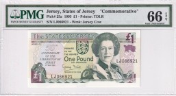 Jersey, 1 Pound, 1995, UNC, p25a
PMG 66 EPQ, Commemorative banknot
Estimate: USD 30-60