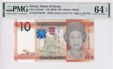 Jersey, 10 Pounds, 2019, UNC, p34b
PMG 64 EPQ
Estimate: USD 30-60