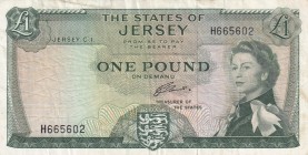 Jersey, 1 Pound, 1963, VF(+),
There is tear in the middle top, Stained
Estimate: USD 25-50