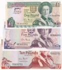 Jersey, 1-5-10 Pounds, 2000, UNC, p26; p27; p28, (Total 3 banknotes)
Queen Elizabeth II. Potrait
Estimate: USD 50-100