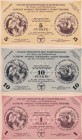 Latvia, 1-5-10 Punkte, 1943, UNC, (Total 3 banknotes)
Punkt Certificates
Estimate: USD 140-280