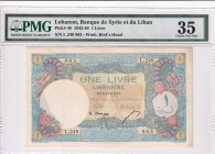 Lebanon, 1 Livre, 1945-50, VF, p48
PMG 35
Estimate: USD 300-600