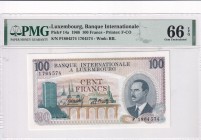 Luxembourg, 100 Francs, 1968, UNC, p14a
PMG 66 EPQ
Estimate: USD 60-120