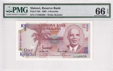Malawi, 1 Kwacha, 1992, UNC, p23b
PMG 66 EPQ
Estimate: USD 30-60