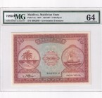 Maldives, 10 Rufiyaa, 1947, UNC, p5a
PMG 64
Estimate: USD 230-460