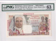 Martinique, 100 Francs, 1947-49, UNC, p31s, SPECIMEN
PMG 63
Estimate: USD 450-900
