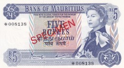Mauritius, 5 Rupees, 1978, UNC, p30cCS1, SPECIMEN
Collector Series
Estimate: USD 30-60