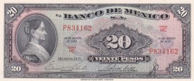 Mexico, 20 Pesos, 1958, UNC, p54f
Estimate: USD 25-50