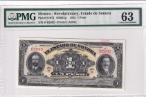 Mexico, 1 Peso, 1915, UNC, pS1071
PMG 63
Estimate: USD 60-120