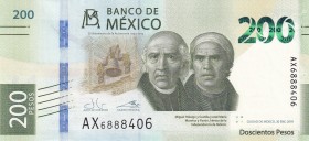 Mexico, 200 Pesos, 2019, UNC, pNew
Estimate: USD 20-40