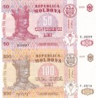 Moldova, 50-100 Leu, 2006/2008, UNC, p14; 15b, (Total 2 banknotes)
Estimate: USD 20-40