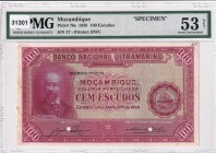 Mozambique, 100 Escudos, 1938, AUNC, p76s, SPECIMEN
PMG 53 NET
Estimate: USD 500-1000