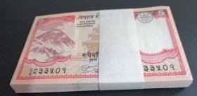 Nepal, 5 Rupees, 2008, UNC, p60b, BUNDLE
(Total 100 consecutive banknotes)
Estimate: USD 25-50