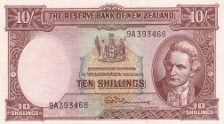 New Zealand, 10 Shillings, 1960/1967, XF(+), p158d
Estimate: USD 30-60