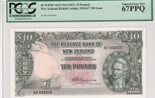 New Zealand, 10 Pounds, 1967, UNC, p161d
PCGS 67 PPQ
Estimate: USD 500-1000