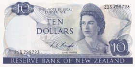New Zealand, 10 Dollars, 1975/1977, UNC, p166c
Queen Elizabeth II. Potrait
Estimate: USD 75-150