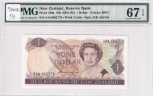 New Zealand, 1 Dollar, 1981/1985, UNC, p169a
PMG 67 EPQ, High condition
Estimate: USD 50-100