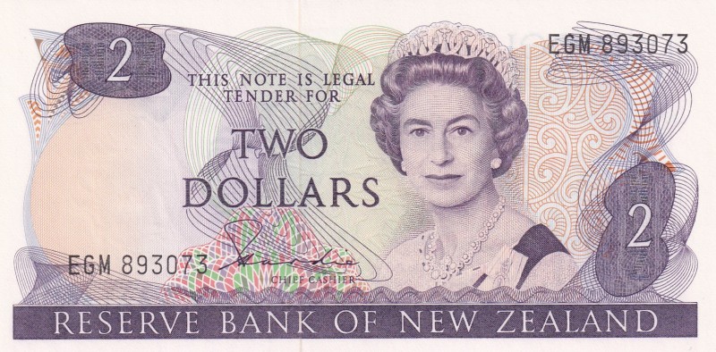 New Zealand, 2 Dollars, 1985/1989, UNC, p170a
Queen Elizabeth II. Potrait
Esti...